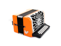 Hohner El Rey Del Vallenato ADG (Lá-Ré-Sol) Laranja/Cromado Hohner El Rey Del Vallenato ADG (Lá-Ré-Sol) Laranja/Cromado